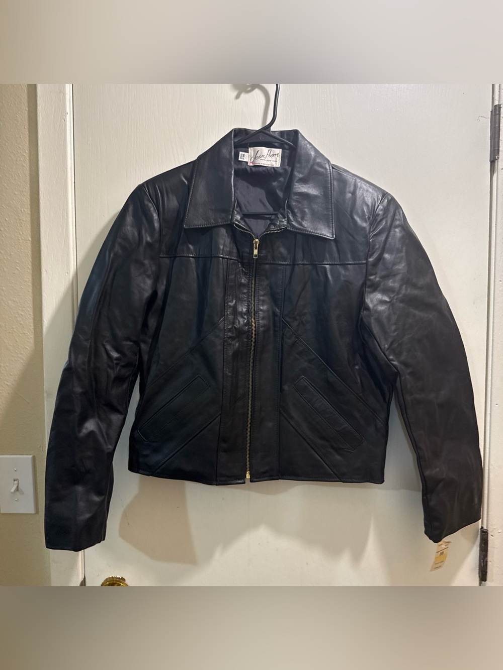 New Rare Vtg Jean Paul Gaultier & Pierre Cardin   Leather Moto Jacket